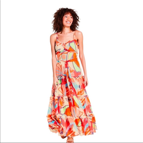 Alexis x Target Dresses Alexis X Target Mixed Floral Tiered Ruffle